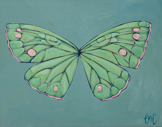 24x30 in Butterfly, Acrylic on Canvas