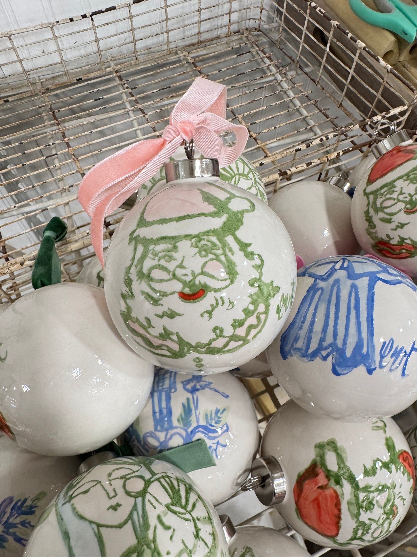 2025 Pink Santa Ornament