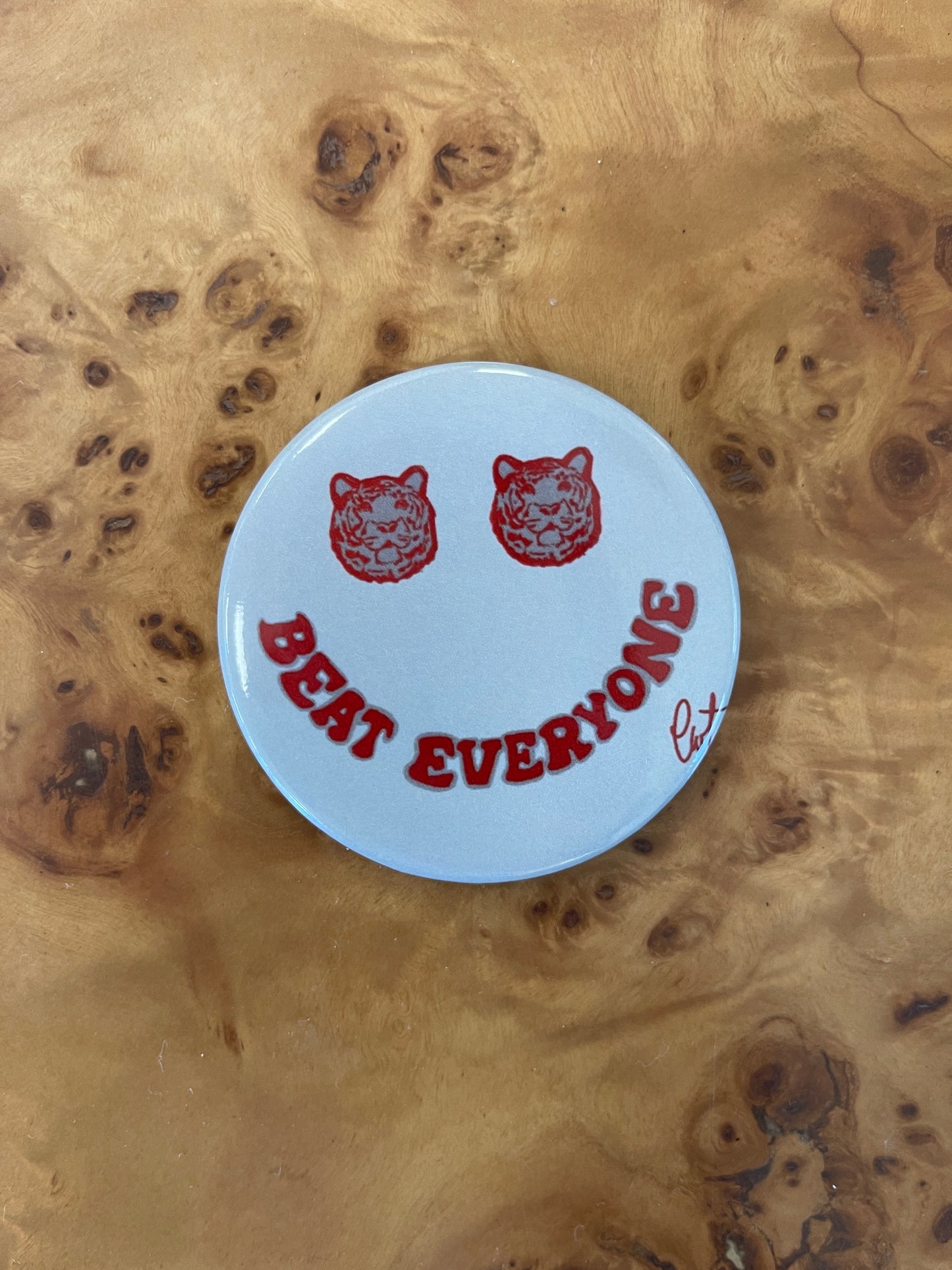 Cardinal & Grey Gameday Buttons, 2.5 inches