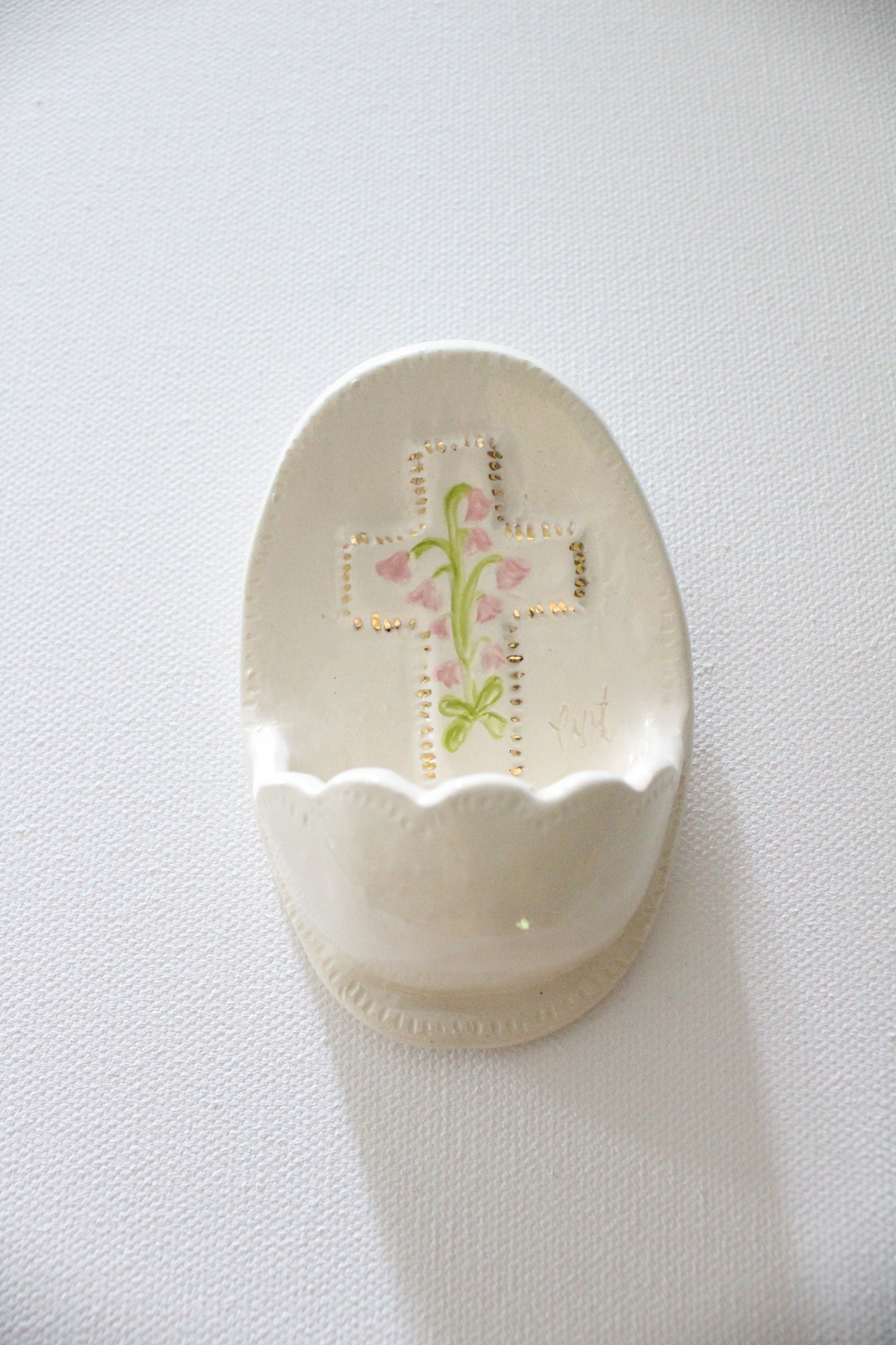 Pink Floral Cross Font, Round