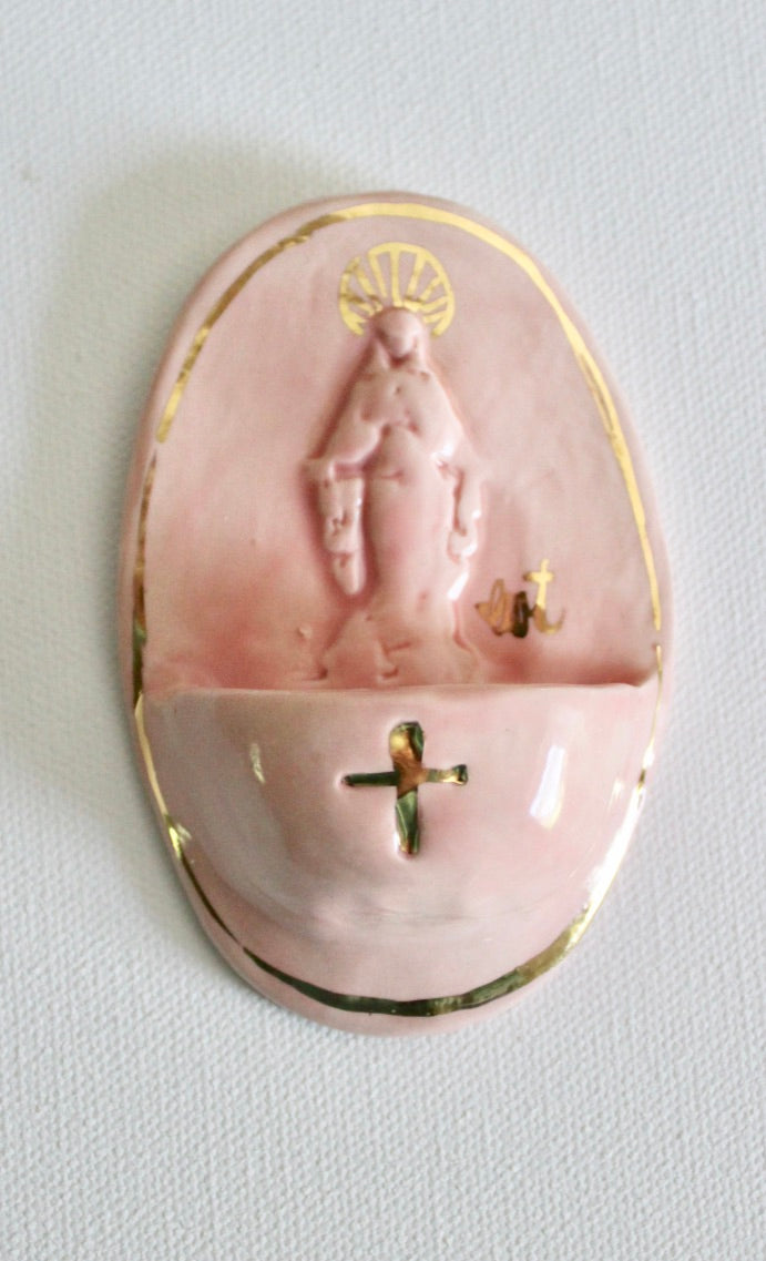 Font - Pink with Gilded Cross
