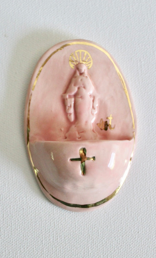 Font - Pink with Gilded Cross