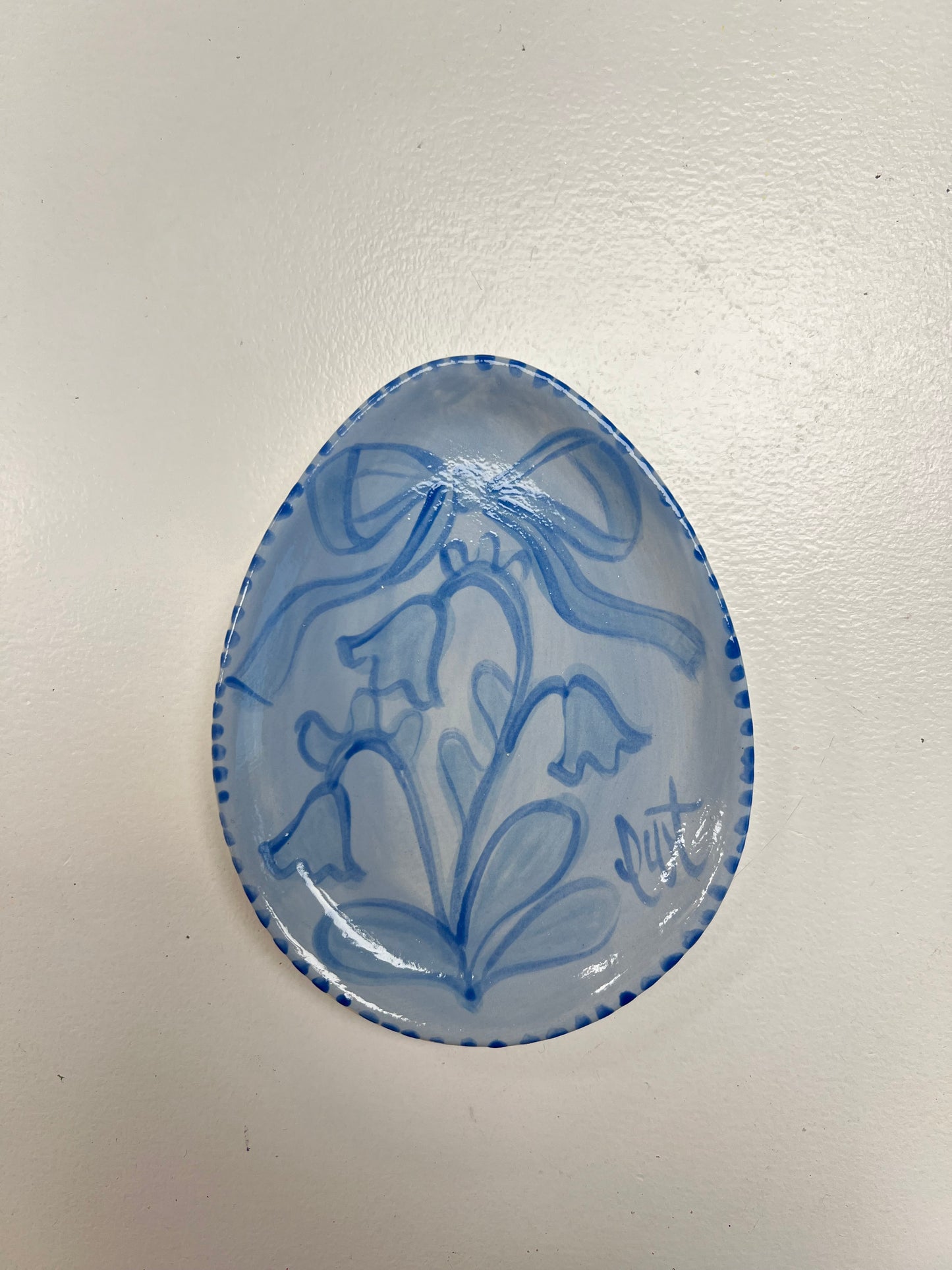 Blue Egg Plate