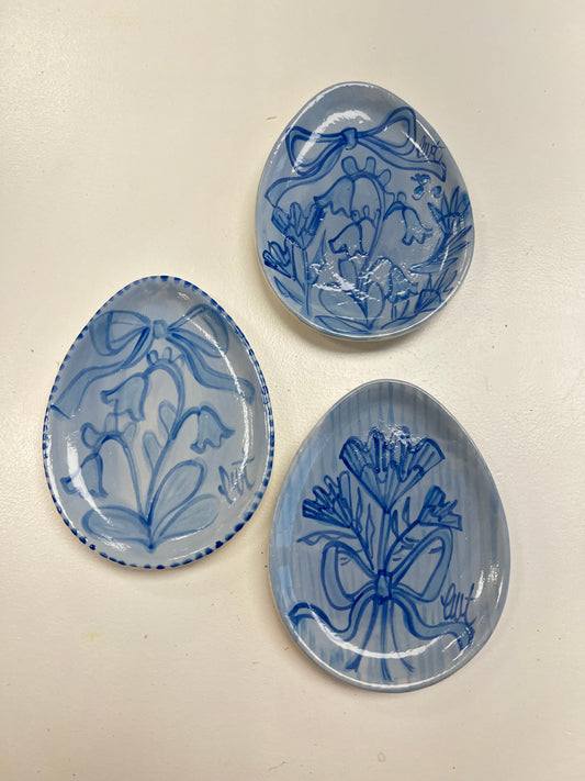 Blue Egg Plate