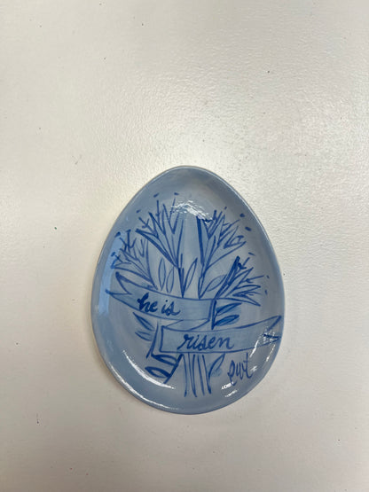 He Is Risen Egg Plates