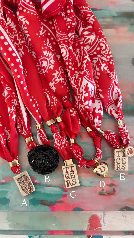 Red Scarf Necklace