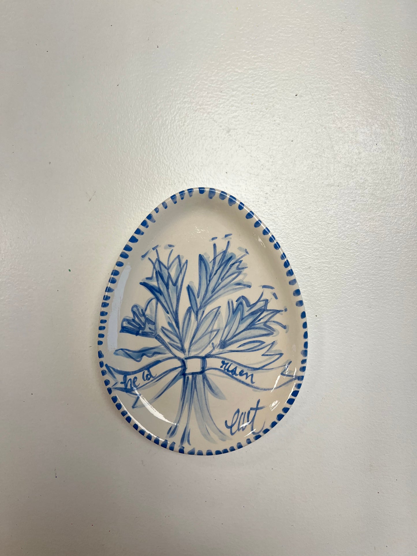 He Is Risen Egg Plates
