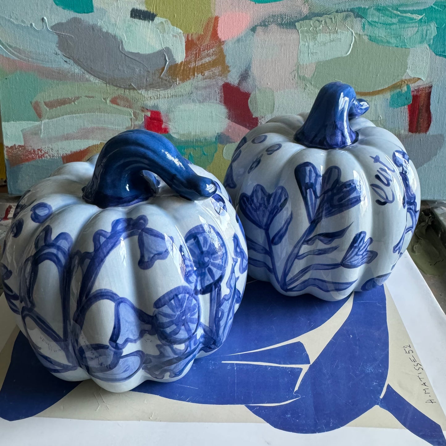 2024 Small Blue on Blue Pumpkins