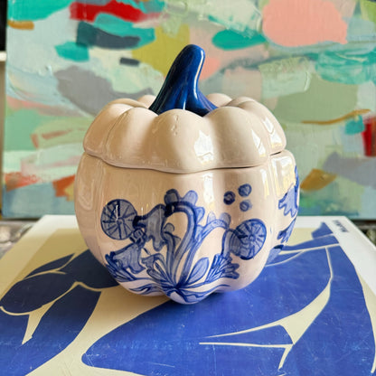 2024 Blush and Blue Pumpkin Jar