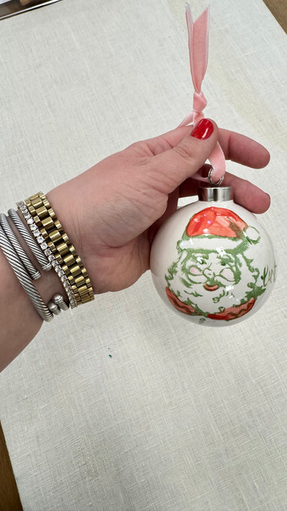 Santa Ball Ornament