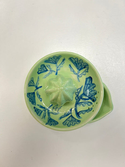 Green Stemmed Floral Juicer