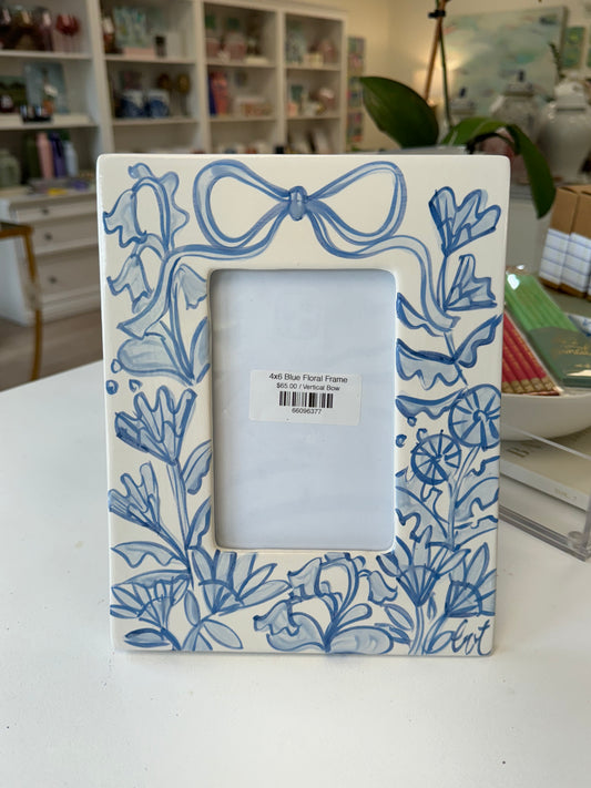 4x6 Blue Floral Frame