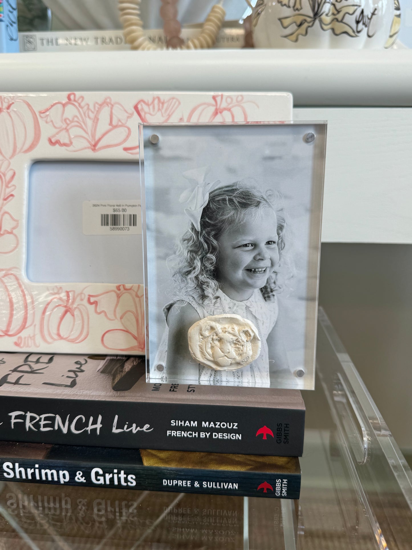 4x6 Acrylic Frame with Intaglio, Vertical