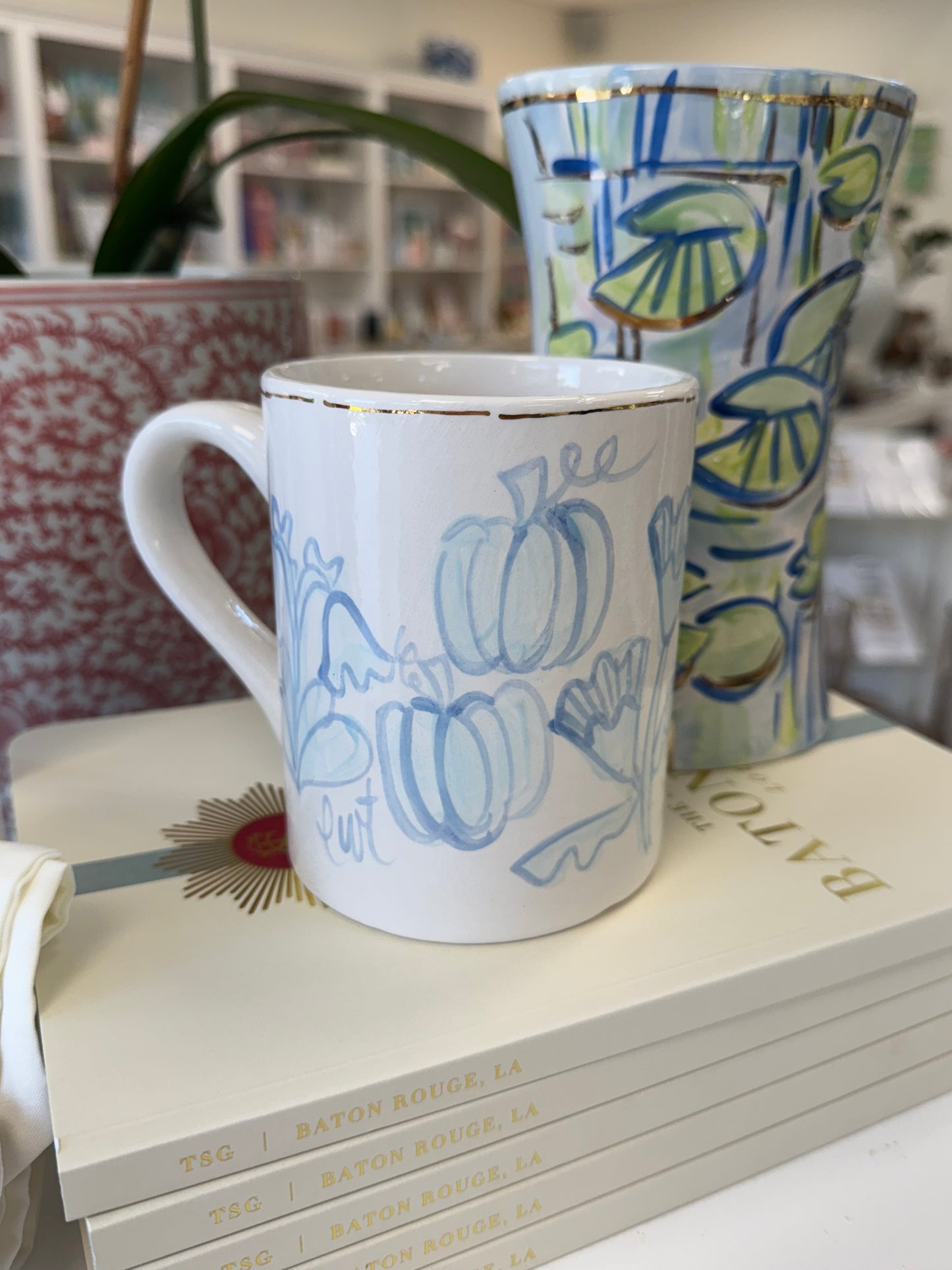 gilded pumpkin mug