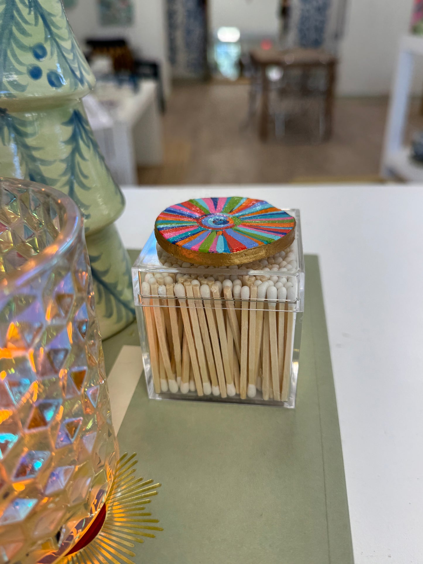 Refillable Acrylic Match Box