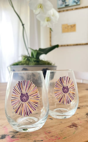Tiger Wine Glass