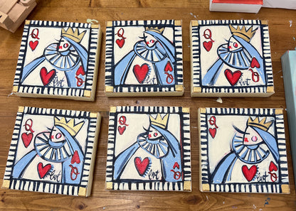6x6 Queen of Hearts Canvas