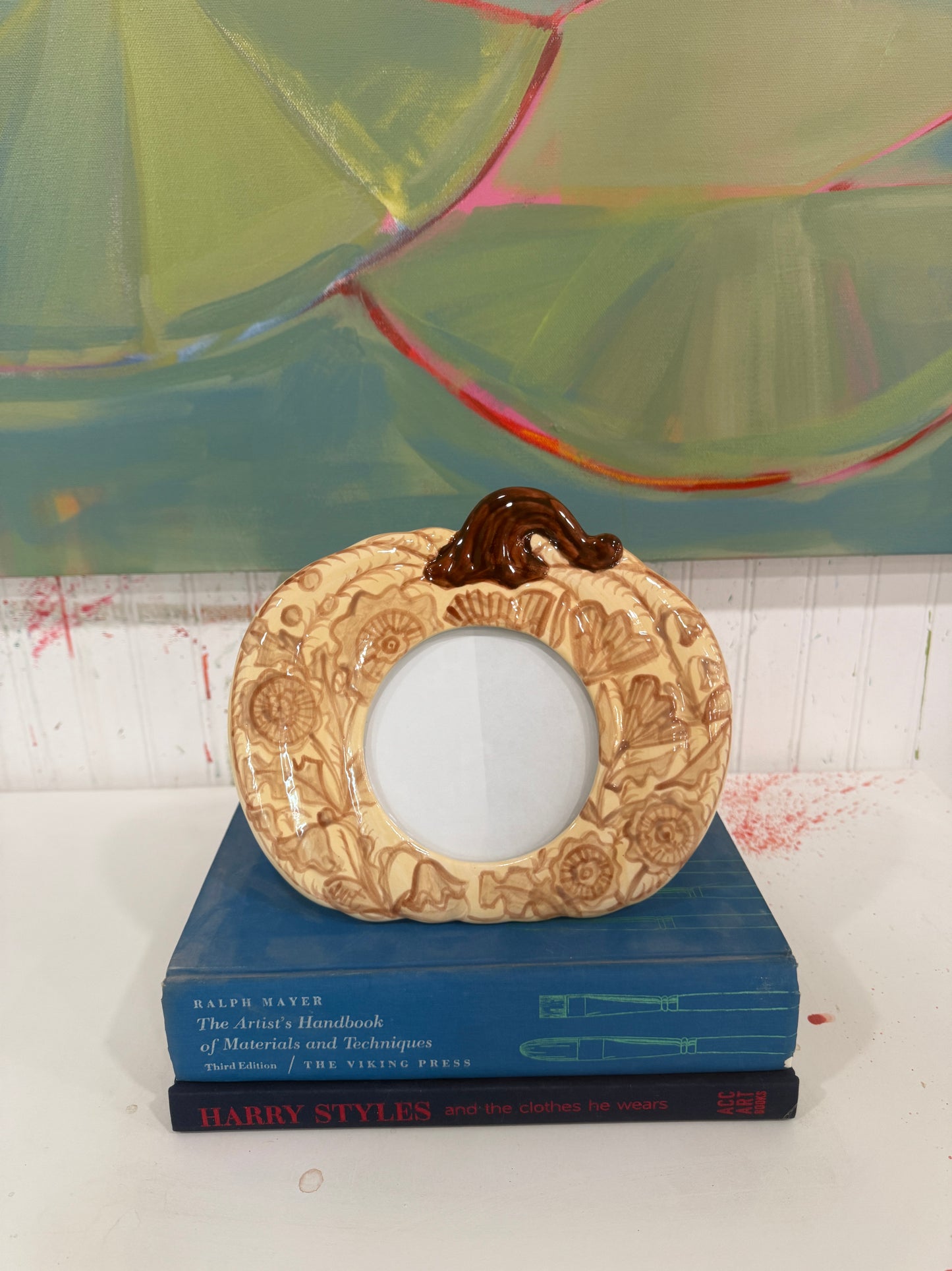 Cream and Brown Pumpkin Frame