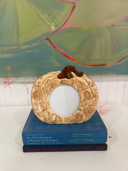 Cream and Brown Pumpkin Frame