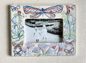 4x6 Multicolor Floral and Butterfly Frame