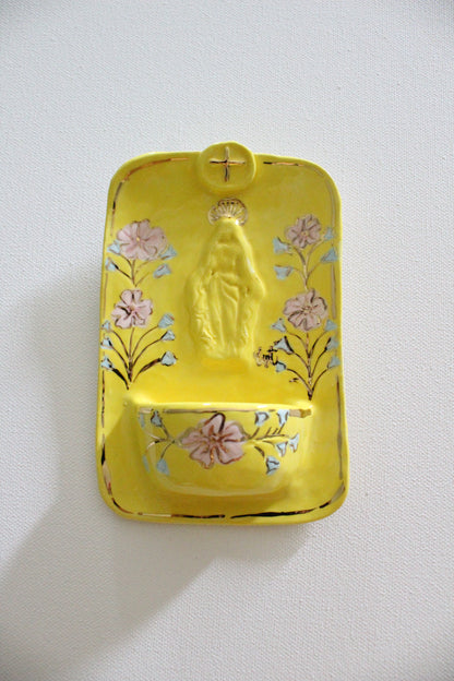 Yellow Floral Font, Large