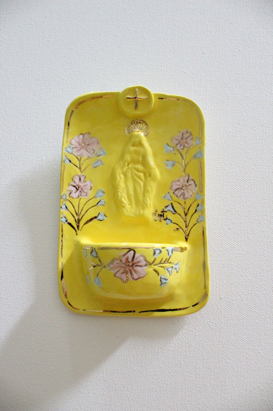 Yellow Floral Font, Large