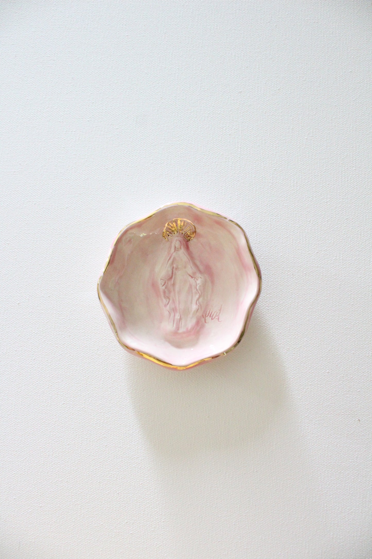 Wavy Pink Mary Blessing Bowl