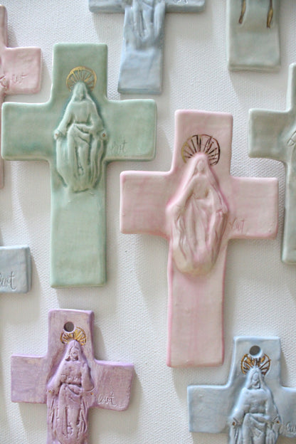 Lilac Jesus Hanging Cross