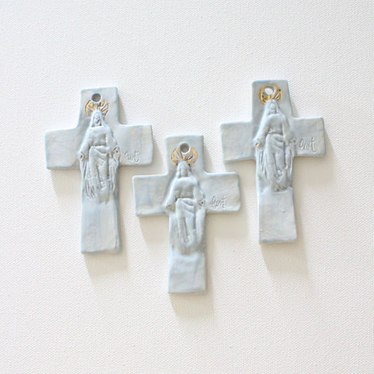 Blue Jesus Hanging Cross