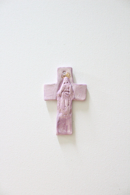 Lilac Jesus Hanging Cross