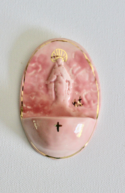 Font - Pink with Gilded Cross and Pink Floral