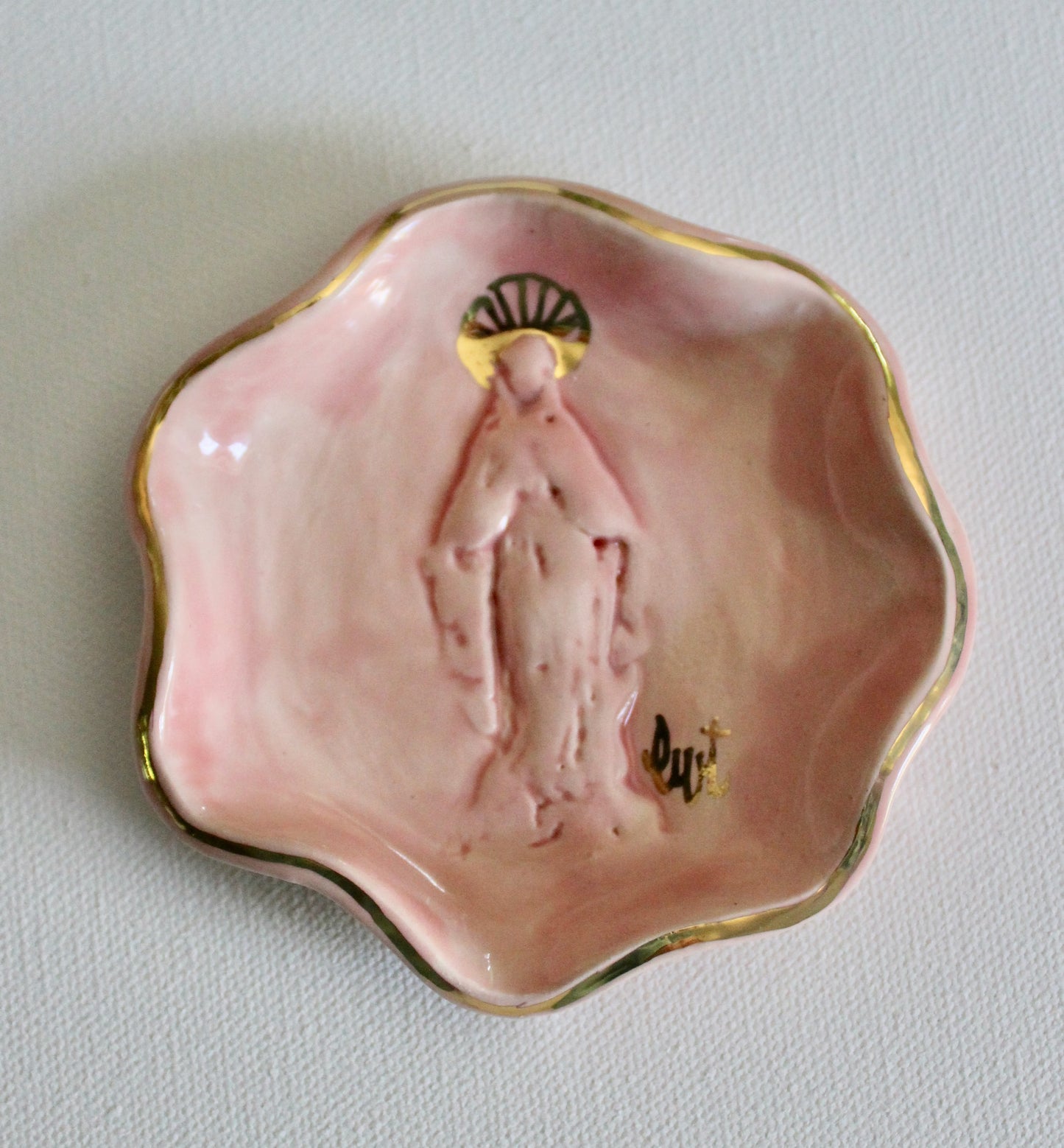 Blessing Bowl - Pink Scallopped
