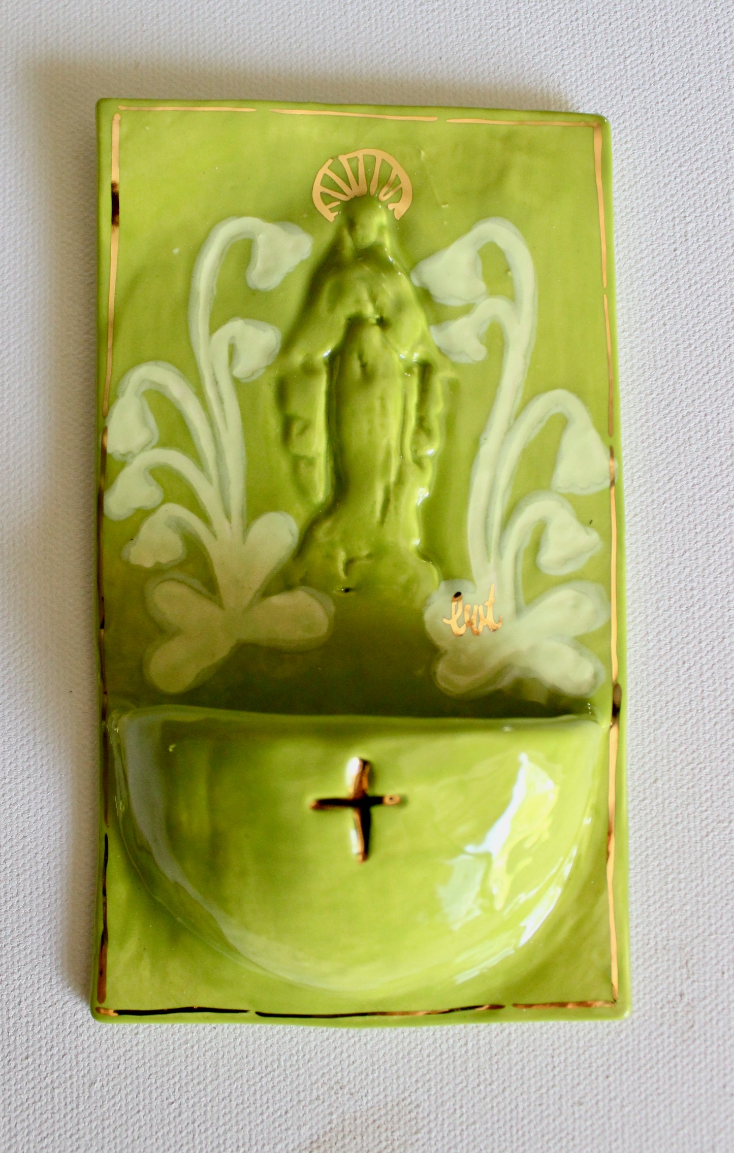 Large Font - Lime Green Floral