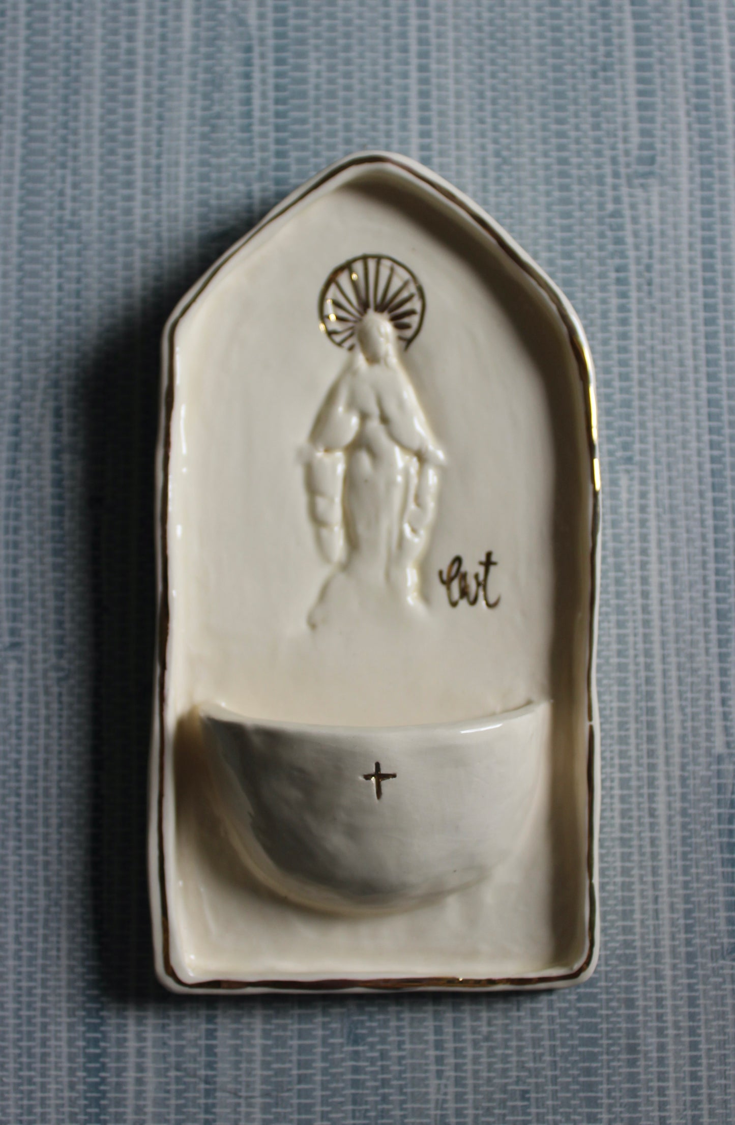 Large Font -  Cream Niche Mary