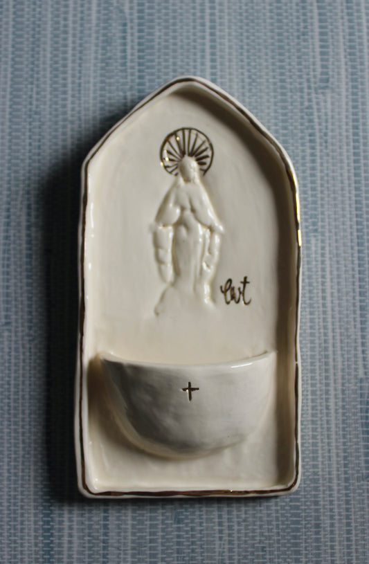 Large Font -  Cream Niche Mary