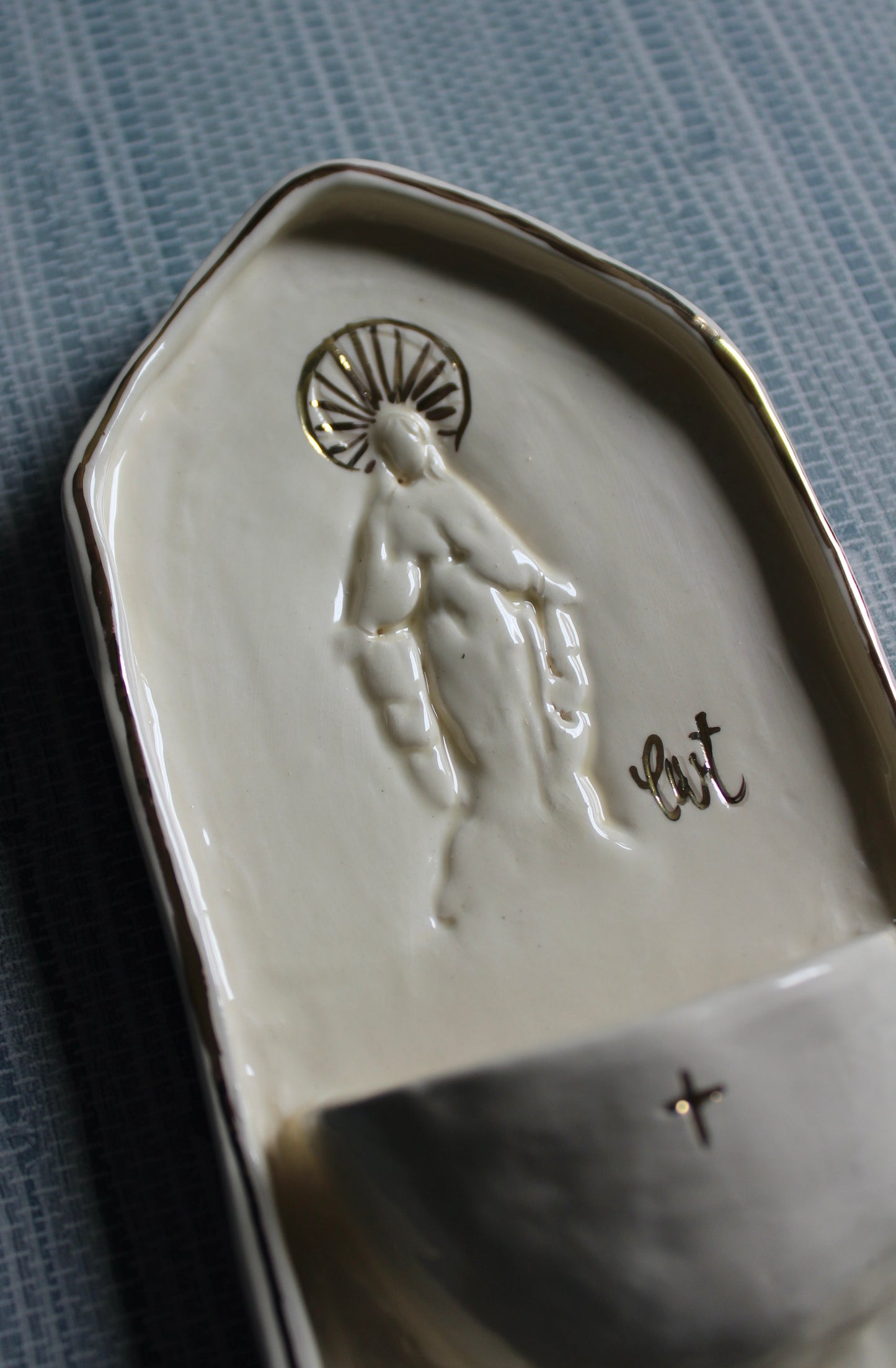 Large Font -  Cream Niche Mary
