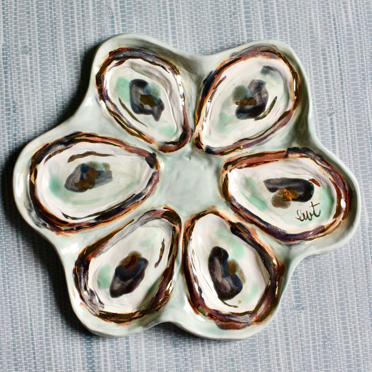 Aqua Oyster Plate