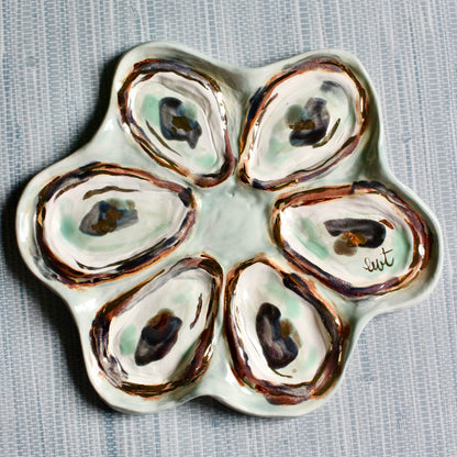 Aqua Oyster Plate