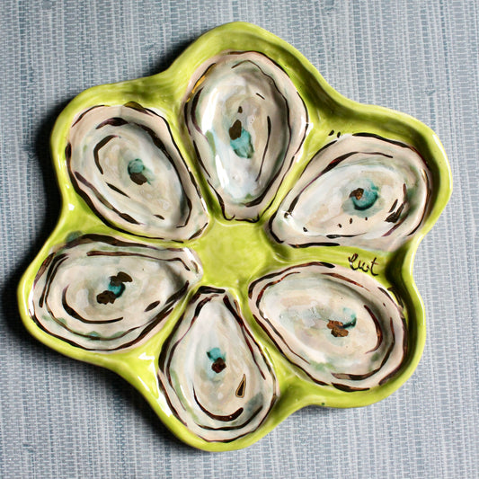 Chartreuse Oyster Plate