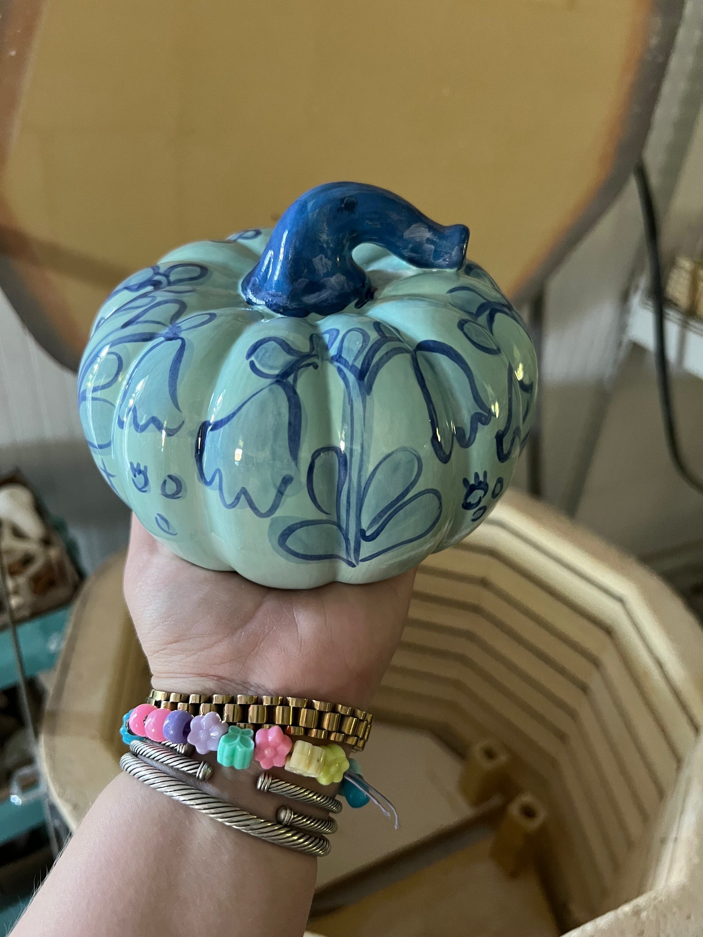 Medium Blue on Blue Pumpkin