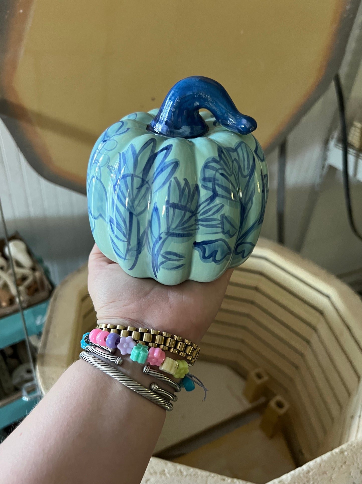 Small Blue on Blue Pumpkin