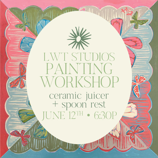 Painting Workshop June 12th- Ceramic Juicer and Spoon Rest