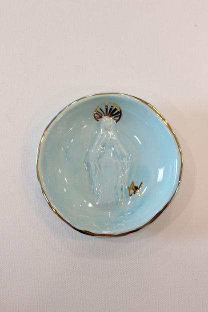 Bright Blue Fonts and Bowl