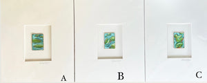 11x14 Matted Mini Paintings- Lily Pads Vertical