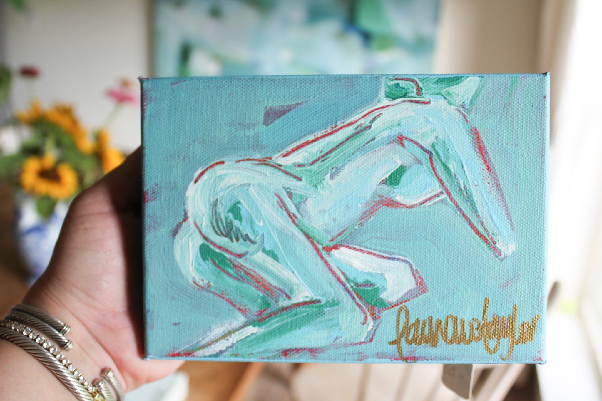 5x7 Nude on Canvas