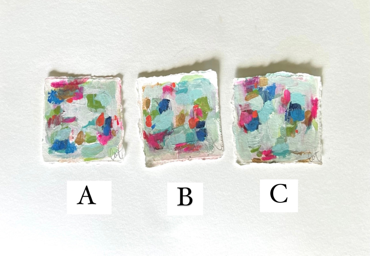 2.5 x 3 inch Abstracts on Paper
