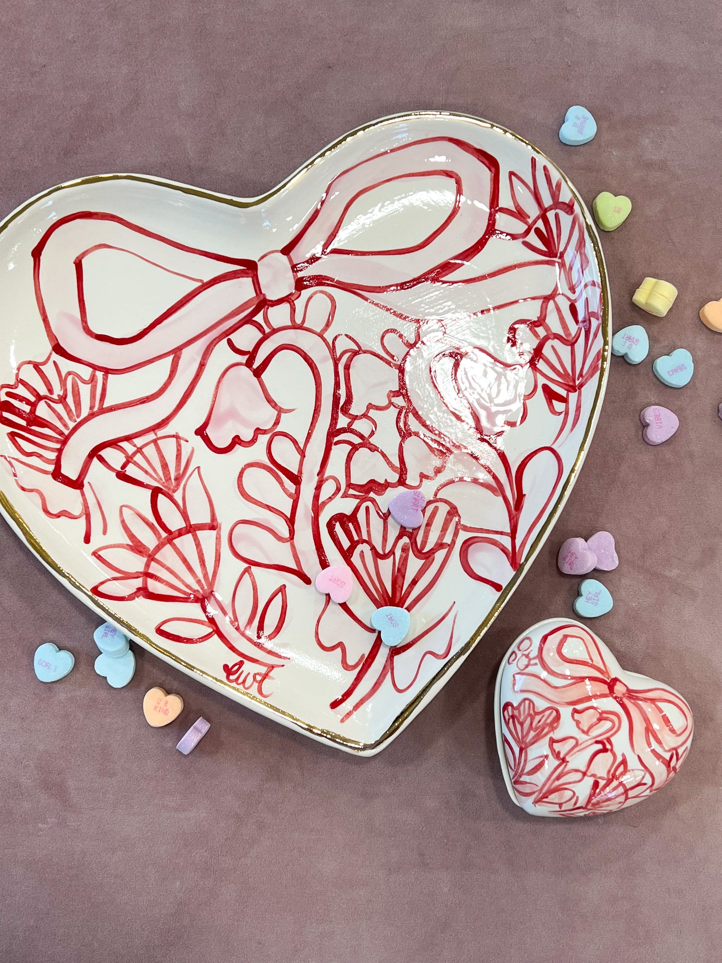 Floral Mini Heart Box