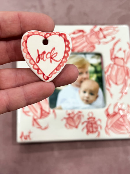 Personalized Mini Heart Charm- Valentine's 2023