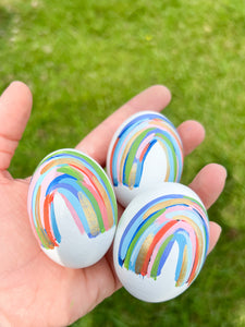 2023 Hand Painted Rainbow Egg, individual