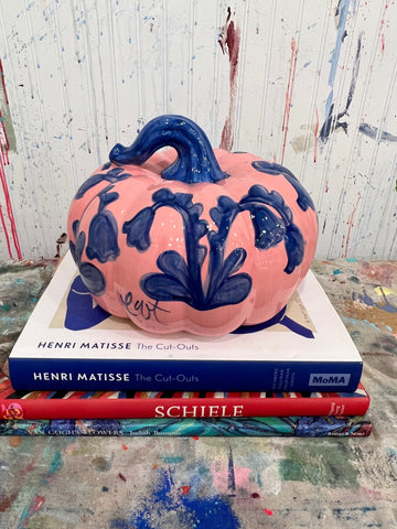 Large Pink and Blue Pumpkin #8